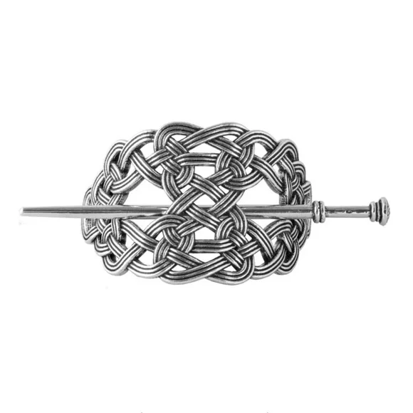 Pewter Celtic Knot Hair Slide - Picture 2 of 4